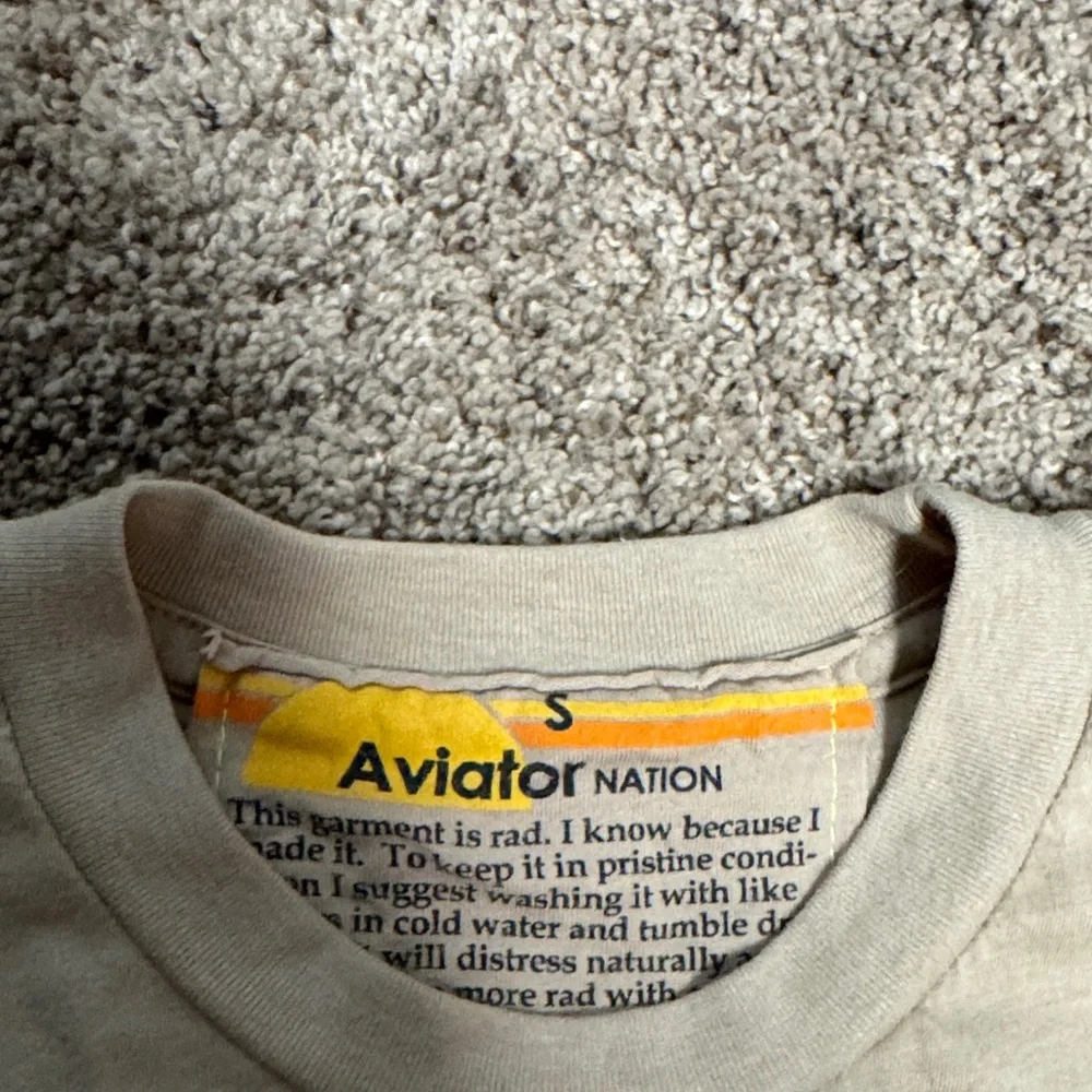 EUC aviator nation unisex tee in sand size small - Picture 2 of 4